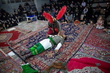 اجرای هنر آیینی مذهبی تعزیه خوانی در شهر قزوین