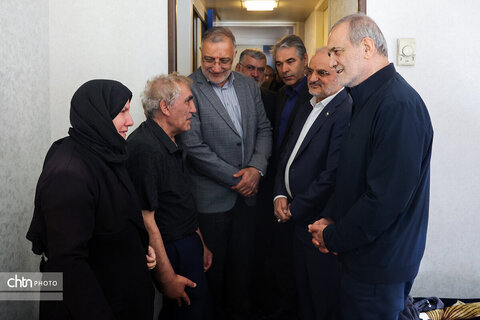 دیدار پزشکیان با جمعی از خانواده های آسیب دیده از جنگ مستقر در هتل لاله