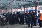 تصاویر هوایی از تردد زوار اربعین از مرز خسروی