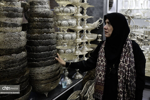 دیدار با هنرمندان قلمزن اصفهان در سفر معاون صنایع دستی کشور