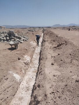 اتمام عملیات فونداسیون بازارچه صنایع‌دستی در روستای ملی گوهرسنگ خور