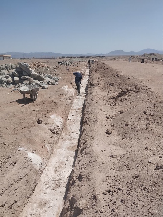 اتمام عملیات فونداسیون بازارچه صنایع‌دستی در روستای ملی گوهرسنگ خور