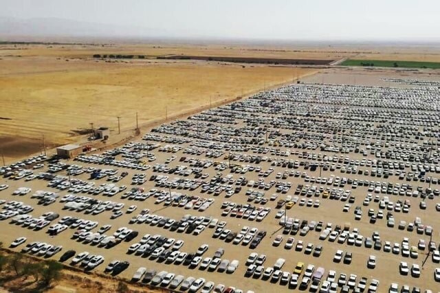 پارکینگ بزرگ اربعین مهران. یکشنبه 19 مرداد 1404