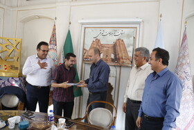 تجلیل مدیرکل میراث فرهنگی استان و نماینده مردم سراب در مجلس شورای اسلامی از مسعود سپهری نیا