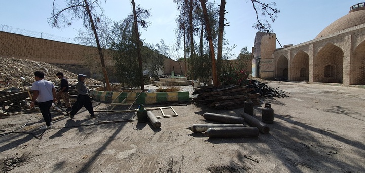 تخریب محوطه کاروانسرا