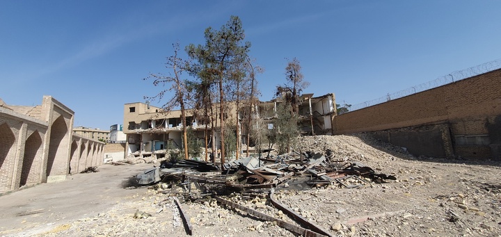 تخریب محوطه کاروانسرا