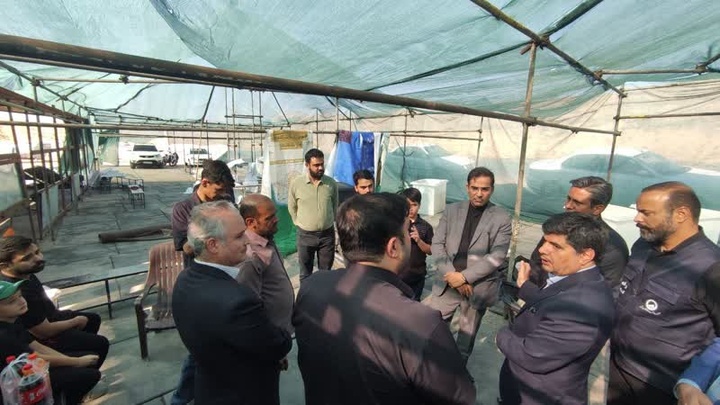 بازدید معاون استاندار و فرماندار ویژه مشهد از مواکب مستقر در محور ملک‌آباد «جاده قدیم مشهد-نیشابور»