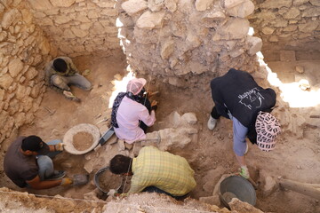 کاوش در ضلع جنوب شرقی گنبد سلطانیه