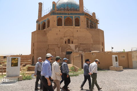 بازدید رئیس پژوهشگاه میراث‌فرهنگی از پایگاه‌ میراث جهانی گنبدسلطانیه