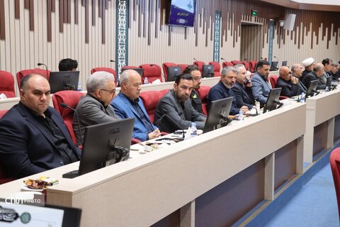 جلسه ستاد اجرایی خدمات سفر استان خراسان رضوی که با حضور اعضای فراکسیون شعائر اسلامی، قرآن و زیارت مجلس شورای اسلامی و دو نایب‌رئیس مجلس درمشهد  برگزار شد