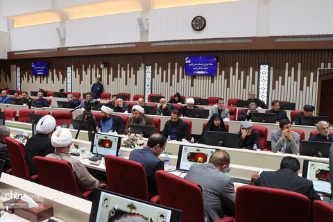 جلسه ستاد اجرایی خدمات سفر استان خراسان رضوی که با حضور اعضای فراکسیون شعائر اسلامی، قرآن و زیارت مجلس شورای اسلامی و دو نایب‌رئیس مجلس درمشهد  برگزار شد