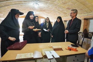 بازدید مدیرکل دفتر امور بانوان استانداری همدان از بازارچه صنایع‌دستی ملایر
