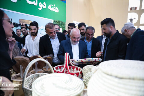 آغاز به کار غرفه اداره‌کل میراث‌فرهنگی خوزستان در نمایشگاه هفته دولت