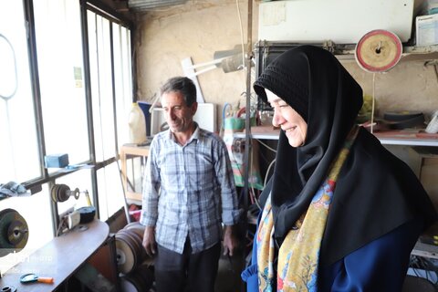 بازدید معاون صنایع‌دستی دستی کشور از کارگاه‌های چاقوسازی در روستای شوراب و بولاماجی شهرستان خدابنده