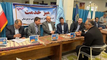 برپایی میز خدمت اداره میراث‌فرهنگی سملقان به مناسبت هفته دولت