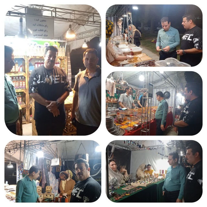 بازدید رئیس اداره میراث‌فرهنگی ساوجبلاغ از نمایشگاه صنایع‌دستی و سوغات کردان