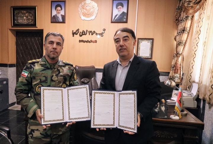 انعقاد تفاهم‌نامه همکاری میراث‌فرهنگی همدان با تیپ ۳۱۶ زرهی شهید قهرمان 