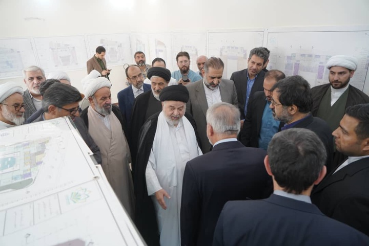 بازدید وزیر میراث‌فرهنگی از بزرگ‌ترین پروژه فرهنگی دفتر آیت‌الله سیستانی در قم