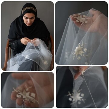 تور عروس سیستانی؛ پیوند خامه‌دوزی کهن با زیباشناسی مدرن