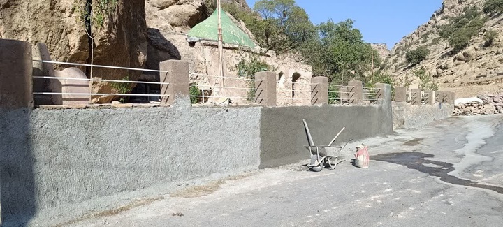 آغاز عملیات محوطه‌سازی و مرمت امام‌زاده پیرحسین زنجیره ایلام