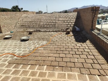 آغاز مرمت بام مدرسه شاهرخیه مجموعه تاریخی بسطام