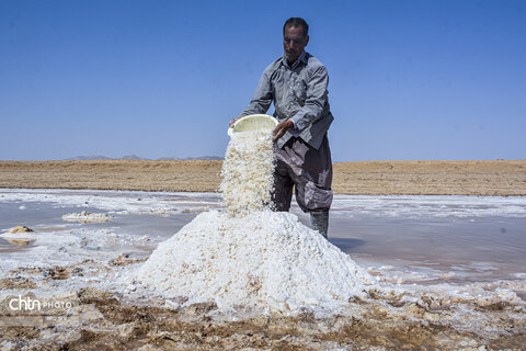 جادوی سفید جاجرم؛ روایت برداشت نمک از کال شور