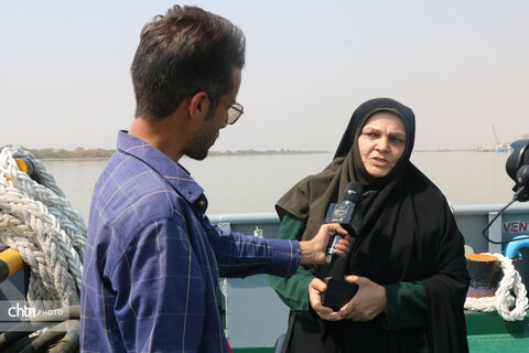 گشت دریایی گردشگری دفاع‌مقدس و مقاومت ویژه اصحاب رسانه خوزستان