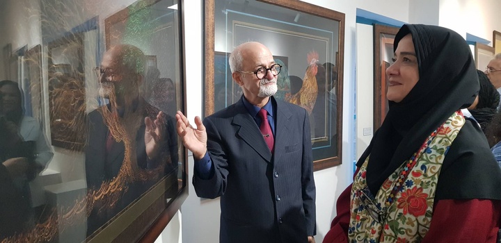 افتتاح نگارینه خط استاد عباس رحیمی در خانه بهزاد