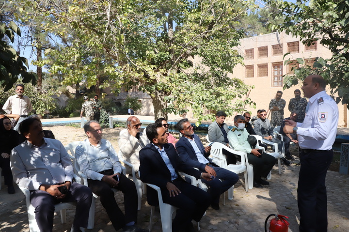 برگزاری دوره آموزش و رزمایش اطفای حریق توسط یگان حفاظت میراث‌فرهنگی خراسان جنوبی