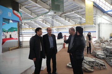 آماده‌سازی محل برگزاری پانزدهمین نمایشگاه ملی صنایع‌دستی اردبیل