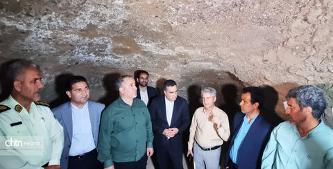 بازدید میدانی استاندار خراسان جنوبی از دژ و قلعه زیر زمینی روستای نیگ بخش سده قائنات