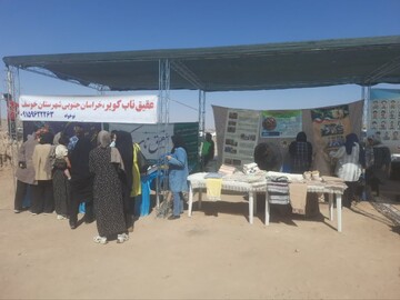 برگزاری نمایشگاه صنایع‌دستی هم‌زمان با جشنواره بازی‌های بومی و محلی در دق و کویر اکبرآباد خوسف
