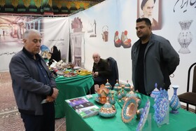نمایشگاه صنایع دستی در مراسم کنگره ملی سراسری شهدای اصناف، بازاریان و فعالان اقتصادی استان زنجان و شهدای نانوا در حسینه اعظم زنجان