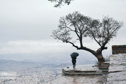 سنندج در اولین باران پاییزی