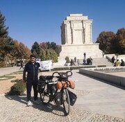 دوچرخه سوار خوزستانی مسیر ادبی تاشکند تا شهر تاریخی توس را رکاب زد