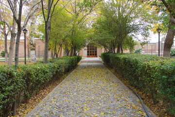 برگ ریزان در دولتخانه صفوی قزوین