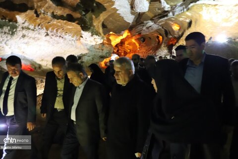 بازدید وزیر میراث‌فرهنگی، گردشگری و صنایع‌دستی از غار کتله خور