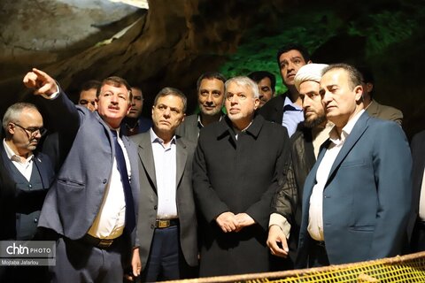 بازدید وزیر میراث‌فرهنگی، گردشگری و صنایع‌دستی از غار کتله خور