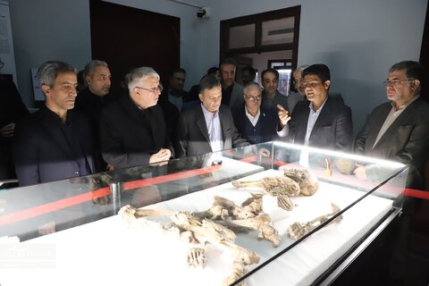 بازدید وزیر میراث‌فرهنگی از موزه باستانشناسی مردان نمکی