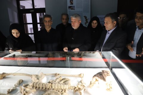 بازدید وزیر میراث‌فرهنگی از موزه باستانشناسی مردان نمکی