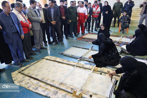 رونمایی از تابلو چوقا بافی در بازفت