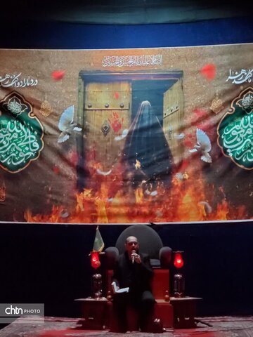 مراسم عزاداری فاطمی با حضور شهید گمنام در حسینیه اعظم هلال رضوی ارومیه