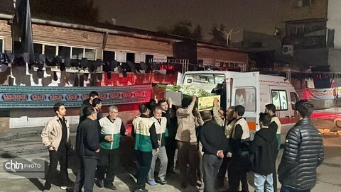 مراسم عزاداری فاطمی با حضور شهید گمنام در حسینیه اعظم هلال رضوی ارومیه