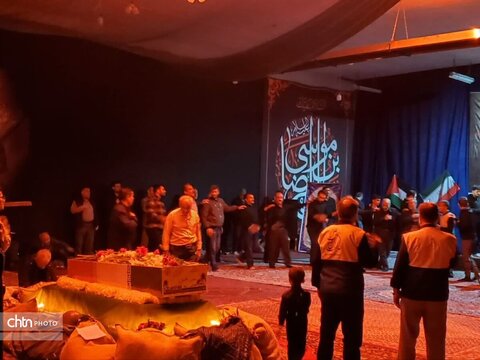 مراسم عزاداری فاطمی با حضور شهید گمنام در حسینیه اعظم هلال رضوی ارومیه