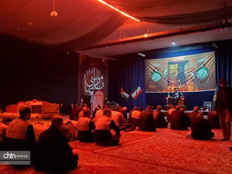 مراسم عزاداری فاطمی با حضور شهید گمنام در حسینیه اعظم هلال رضوی ارومیه