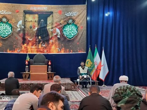 مراسم عزاداری فاطمی با حضور شهید گمنام در حسینیه اعظم هلال رضوی ارومیه