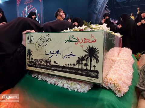 مراسم عزاداری فاطمی با حضور شهید گمنام در حسینیه اعظم هلال رضوی ارومیه