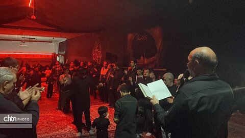 مراسم عزاداری فاطمی با حضور شهید گمنام در حسینیه اعظم هلال رضوی ارومیه