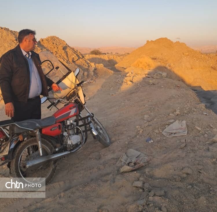 توقف عملیات غیرمجاز در حریم محوطه باستانی جوبجی رامهرمز