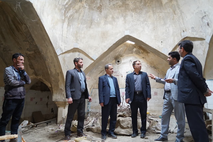 بازدید مدیرکل میراث‌فرهنگی همدان از حمام تاریخی جورقان